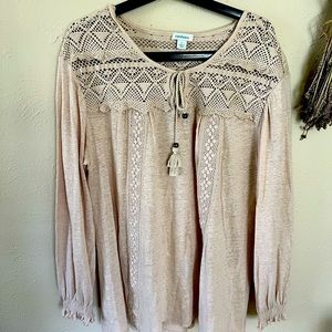 Sundance top with crochet details